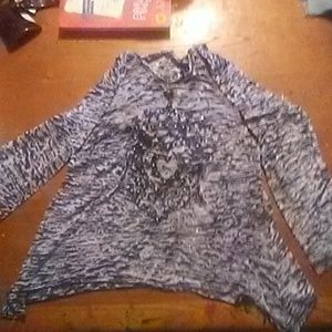 Black and white long sleeved shirt